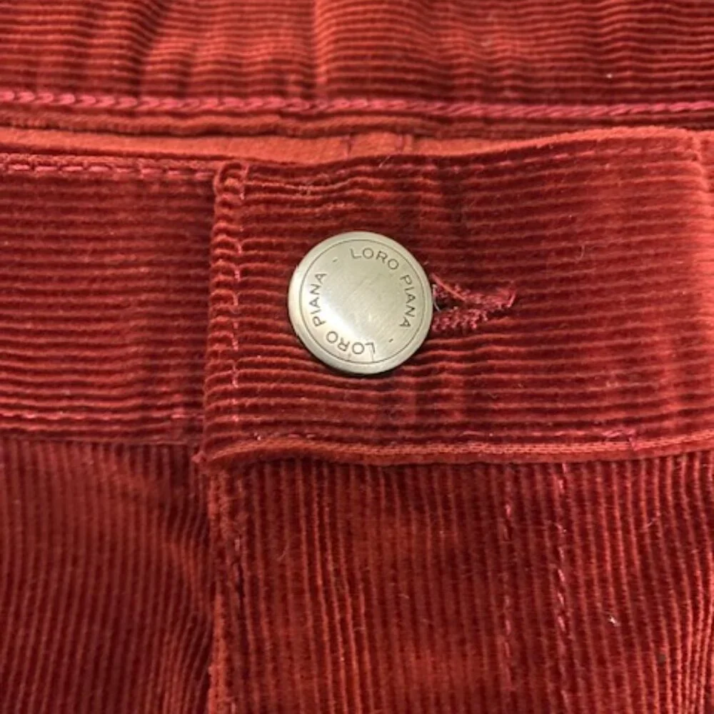 Loro Piana Straight Leg Rust Cords Size US 40